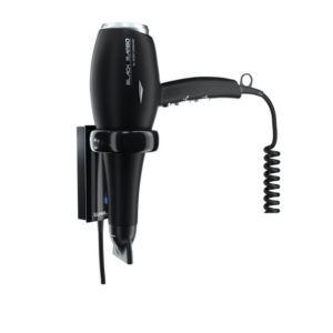Aliseo Hotel Haartrockner Black Mambo 1875 mit Ring-Wandhalterung