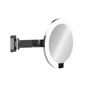 Aliseo LED Interface Beleuchteter Kosmetikspiegel - ø 220 mm, Batteriespiegel, Schwenkarm, USB-Aufladung