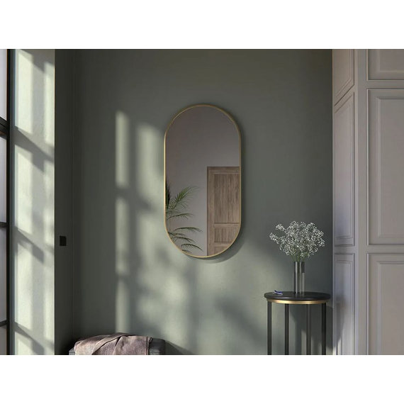 Aliseo JOY Badezimmerspiegel - 400 x 800 mm, gold gebürstet