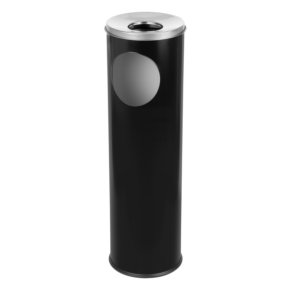 Standaschenbecher mit Papierkorb, schwarz