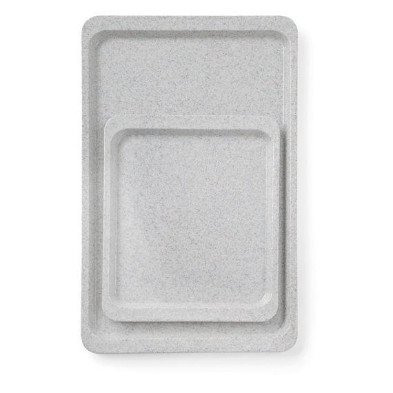 AmerBox Polyestertablett für Selbstbedienungsrestaurants, GN 1/2, Granit, 325x265mm