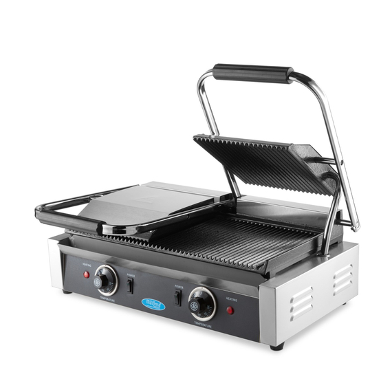 Maxima Gastro Kontaktgrill - Gerillt - Doppelgrillplatte - 2 x 22 cm