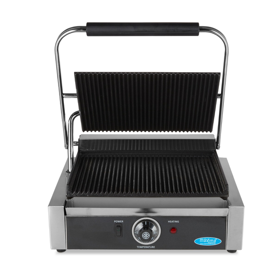 Maxima Gastro Kontaktgrill - Gerillt - Einzelgrillplatte - 33,5 cm