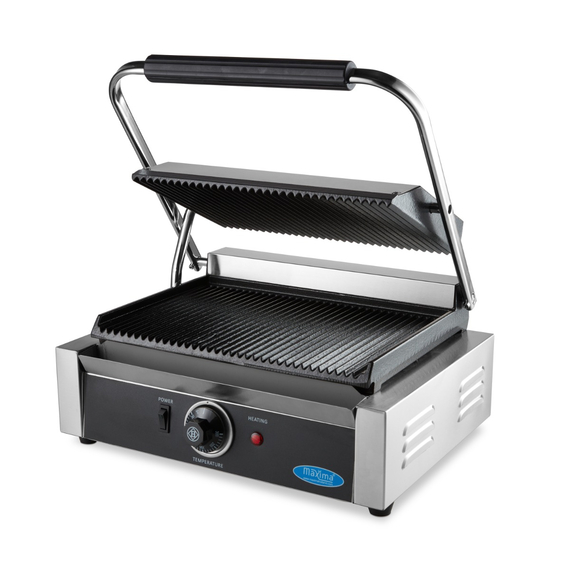 Maxima Gastro Kontaktgrill - Gerillt - Einzelgrillplatte - 33,5 cm