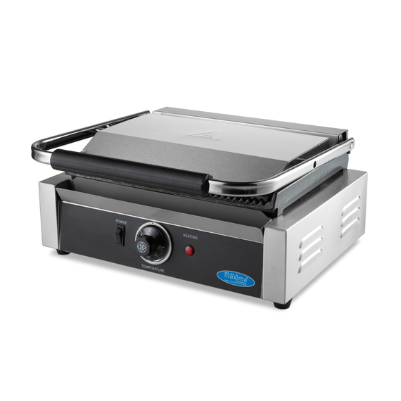 Maxima Gastro Kontaktgrill - Gerillt - Einzelgrillplatte - 33,5 cm