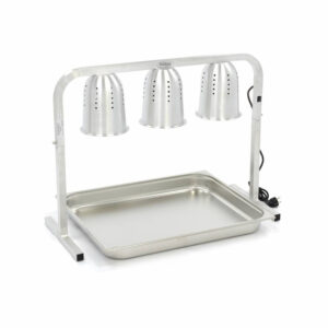 Maxima Gastro Wärmelampe - 3 Lampen - inkl. Lampen und 1 x 2/1 GN -Behälter