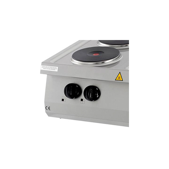Maxima Gastro Heavy Duty Kochfeld - 4 Brenner - Doppeleinheit - 70 cm Tief - Elektrisch