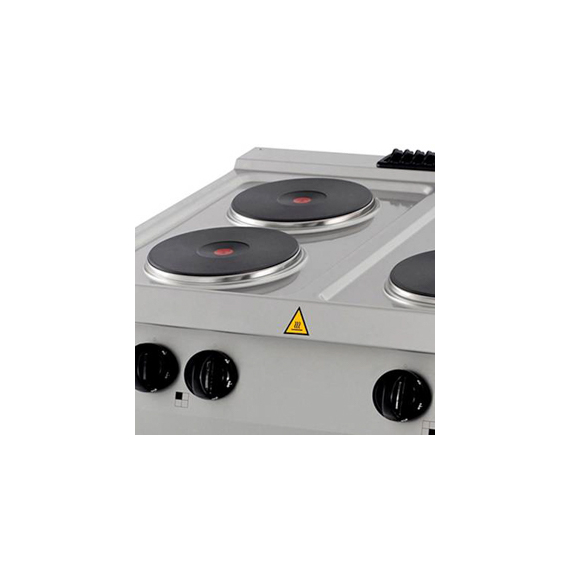 Maxima Gastro Heavy Duty Kochfeld - 4 Brenner - Doppeleinheit - 70 cm Tief - Elektrisch