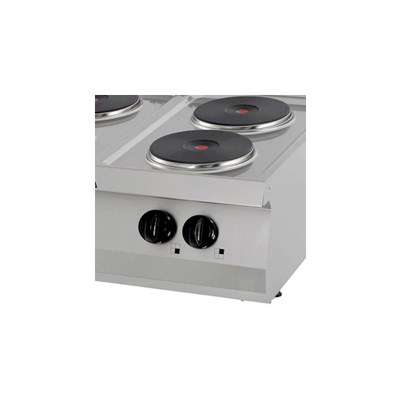 Maxima Gastro Heavy Duty Kochfeld - 4 Brenner - Doppeleinheit - 70 cm Tief - Elektrisch