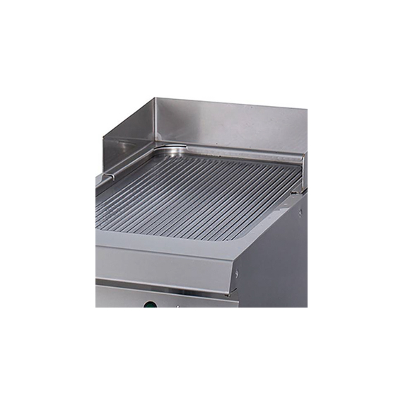 Maxima Gastro Heavy Duty Grillplatte - Gerilltes Chrom - Einzeleinheit - 70 cm Tief - Elektrisch