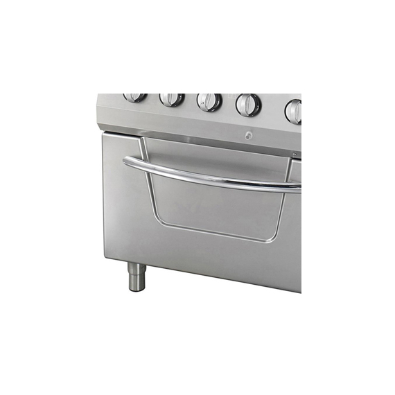 Maxima Gastro Heavy Duty Herd - 4 Brenner - Doppeleinheit - 70 cm Tief - 37 kW - Gas inkl. Ofen