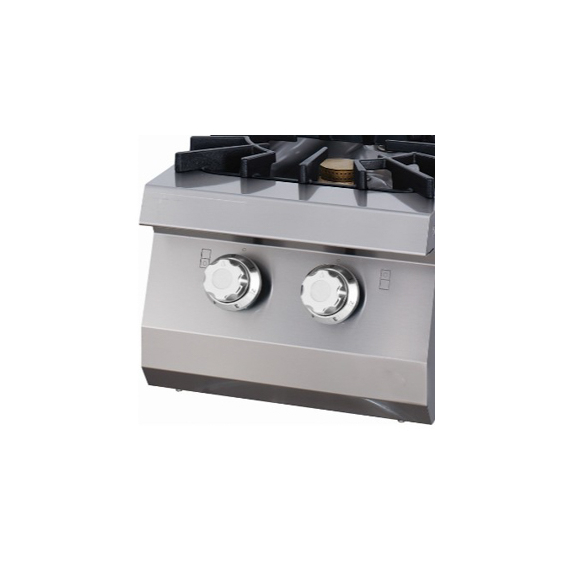 Maxima Gastro Premium Kochfeld - 2 Brenner - Einzeleinheit - 90 cm Tief - Gas