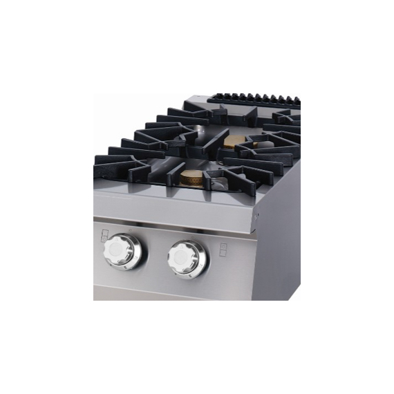 Maxima Gastro Premium Kochfeld - 2 Brenner - Einzeleinheit - 90 cm Tief - Gas