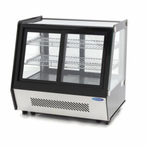 Maxima Gastro Glastürkühlschränke - 125 l - 71 cm - Vordere und Hintere Schiebetüren