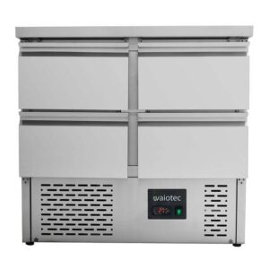 Vaiotec Kühltisch Mini / 2-fach - mit 4 Schubladen, 900 x 700 mm