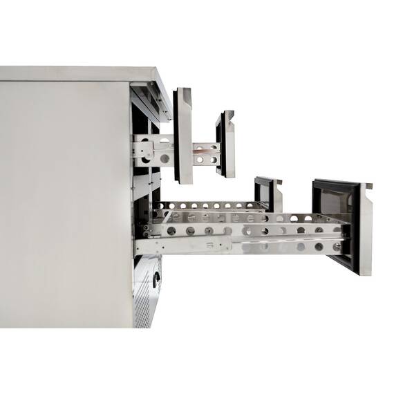 Vaiotec Kühltisch Mini / 2-fach - mit 4 Schubladen, 900 x 700 mm