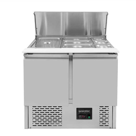 Vaiotec Saladette / 2-fach mit Klappdeckel, 900 x 700 mm