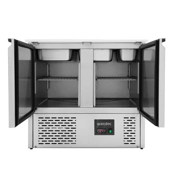 Vaiotec Saladette / 2-fach mit Klappdeckel, 900 x 700 mm