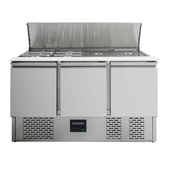 Vaiotec Saladette / 3-fach mit Klappdeckel, 1365 x 700 mm