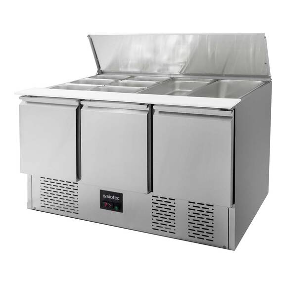 Vaiotec Saladette / 3-fach mit Klappdeckel, 1365 x 700 mm