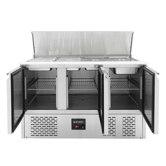 Vaiotec Saladette / 3-fach mit Klappdeckel, 1365 x 700 mm