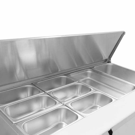 Vaiotec Saladette / 3-fach mit Klappdeckel, 1365 x 700 mm