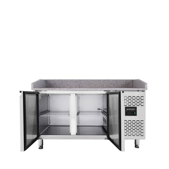 Vaiotec Pizzakühltisch / 2-türig "grau", 1510 x 800 mm