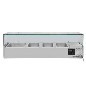 Vaiotec Kühlaufsatz mit Glasabdeckung 3xGN1/3 + 1xGN1/2, 1200 x 395 mm