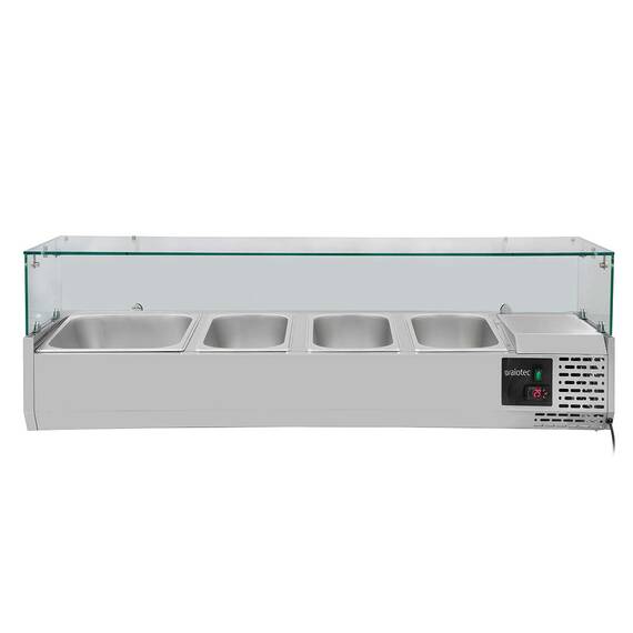 Vaiotec Kühlaufsatz mit Glasabdeckung 3xGN1/3 + 1xGN1/2, 1200 x 395 mm