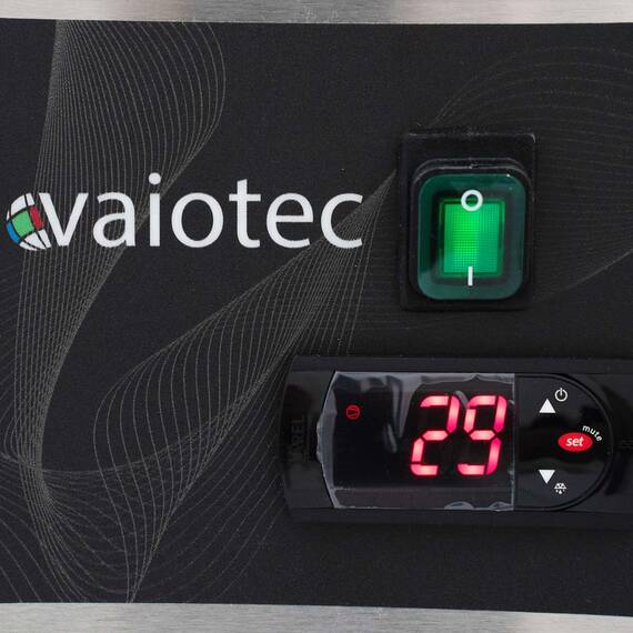 Vaiotec Kühlaufsatz mit Glasabdeckung 3xGN1/3 + 1xGN1/2, 1200 x 395 mm