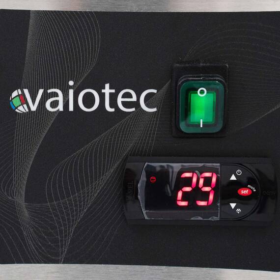 Vaiotec Kühlaufsatz mit Glasabdeckung 5xGN1/3 + 1xGN1/2, 1500 x 395 mm