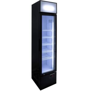 Vaiotec Topline Getränkekühlschrank 1 Tür / 155 Liter mit Leuchtaufsatz "schwarz", 390 x 480 mm