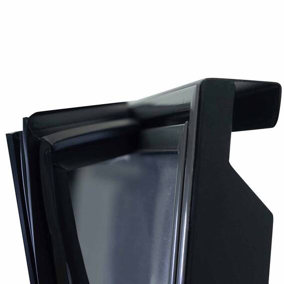 Vaiotec Barkühltisch schwarz / 4 Schubladen - 280 l, 1465 x 520 mm
