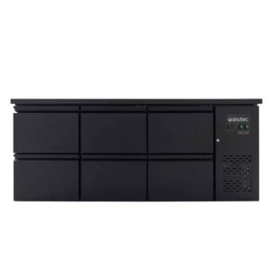 Vaiotec Barkühltisch schwarz / 6 Schubladen - 425 l, 2005 x 520 mm