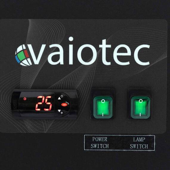 Vaiotec Barkühltisch schwarz / 6 Schubladen - 425 l, 2005 x 520 mm