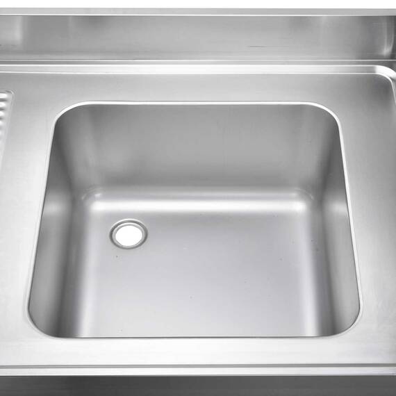 Vaiotec Spültisch / 1 Becken rechts und Abtropffläche, 1000 x 700 mm