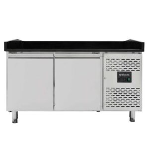 Vaiotec Pizzakühltisch / 2-türig "schwarz", 1510 x 800 mm