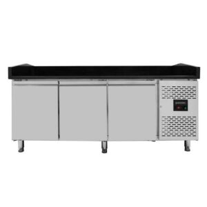 Vaiotec Pizzakühltisch / 3-türig "schwarz", 2020 x 800 mm