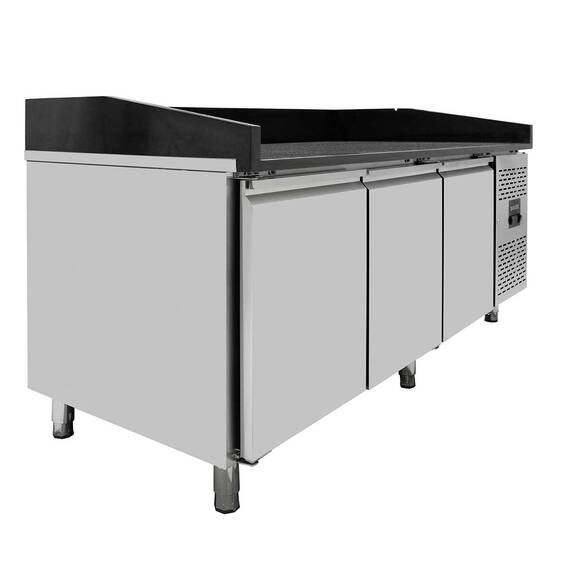 Vaiotec Pizzakühltisch / 3-türig "schwarz", 2020 x 800 mm
