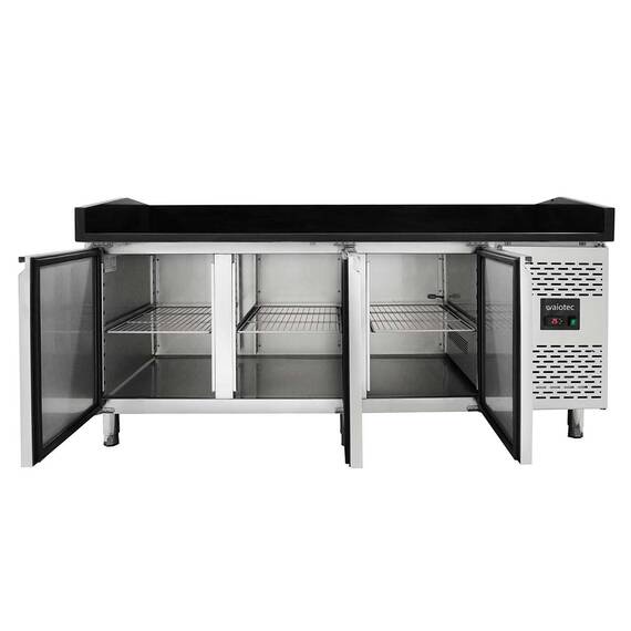 Vaiotec Pizzakühltisch / 3-türig "schwarz", 2020 x 800 mm