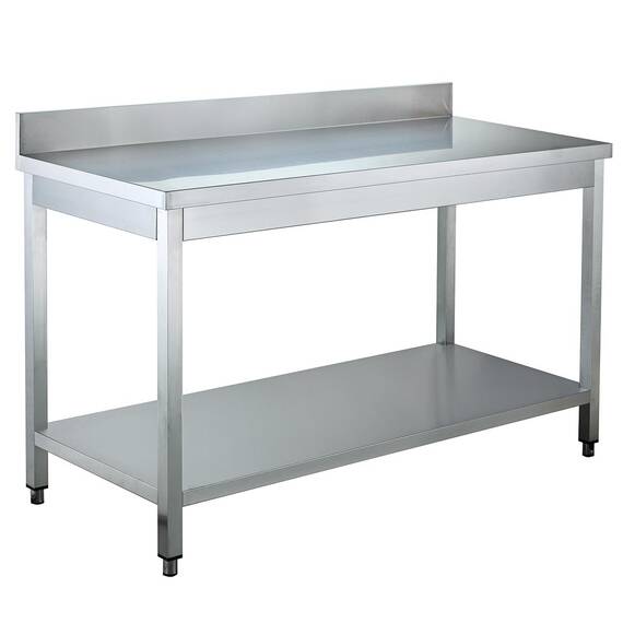 Vaiotec Arbeitstisch / mit Grundboden & Aufkantung, 1500 x 700 mm