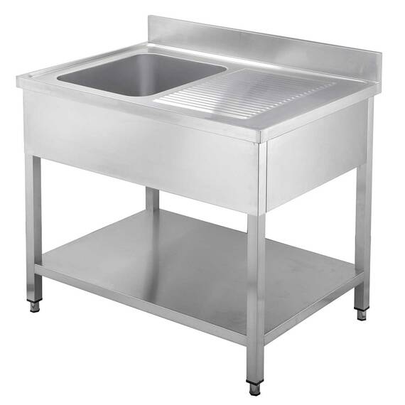 Vaiotec Spültisch / 1 Becken links und Abtropffläche, 1200 x 700 mm