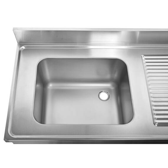 Vaiotec Spültisch / 1 Becken links und Abtropffläche, 1200 x 700 mm