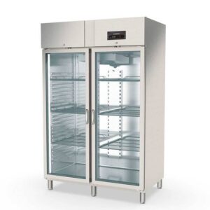 Vaiotec Topline Kühlschrank / 2-türig GN 2/1 - Glas, 1350 x 850 mm