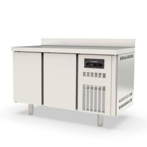 Vaiotec Topline Kühltisch / 2-fach GN1/1 mit 2 Türen & Aufkantung, 1345 x 700 mm