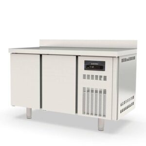 Vaiotec Topline Tiefkühltisch / 2-fach GN1/1 mit 2 Türen & Aufkantung, 1345 x 700 mm