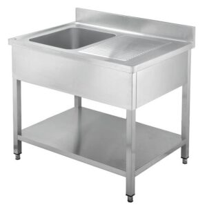 Vaiotec Topline Spültisch / 1 Becken links + Abtropffläche, 1000 x 600 mm