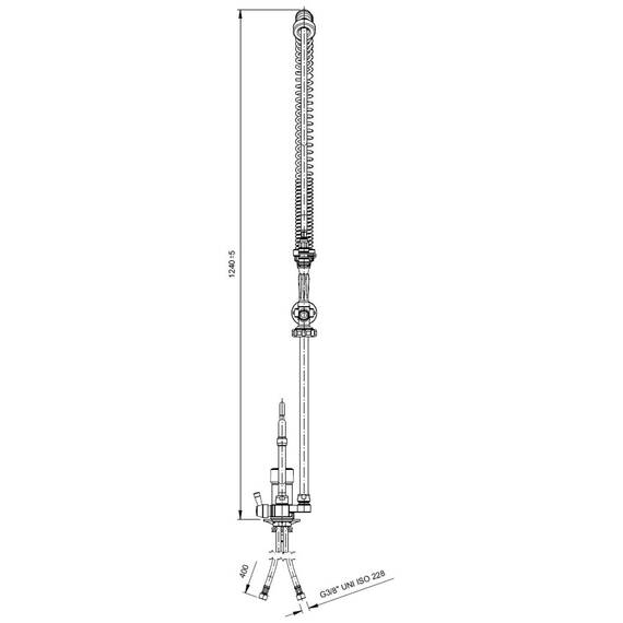 Vaiotec Topline Geschirrwaschbrause mit Einhebelmischer - Einloch, 55 x 350 mm