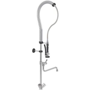 Vaiotec Topline Geschirrwaschbrause mit Schwenkauslauf & 2 Mischventilen - Einloch, 105 x 350 mm