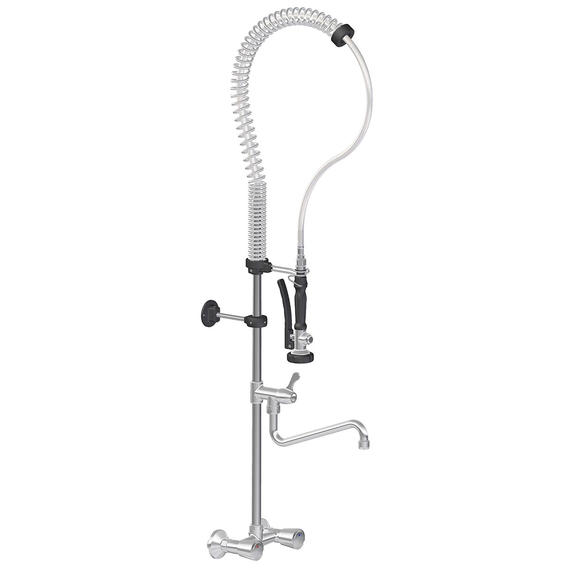 Vaiotec Topline Geschirrwaschbrause mit Schwenkauslauf & 2 Mischventilen Wandmontage - Zweiloch, 155 x 350 mm